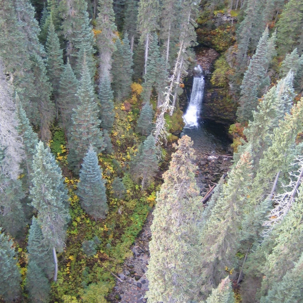 Photo: Recreation Sites and Trails BC. © Province of British Columbia, licensed under the Open Government Licence – British Columbia. Kittil Falls