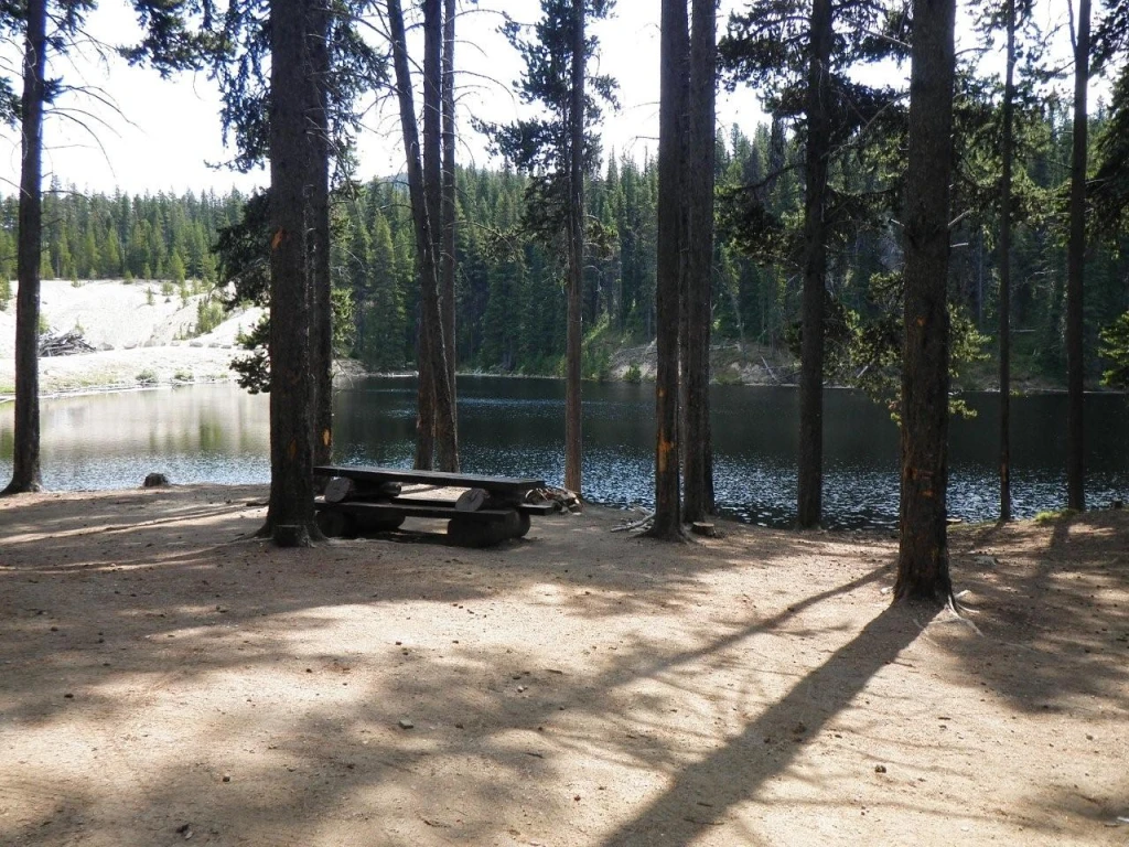 Photo: Recreation Sites and Trails BC. © Province of British Columbia, licensed under the Open Government Licence – British Columbia. Isintok Lake, photo 2