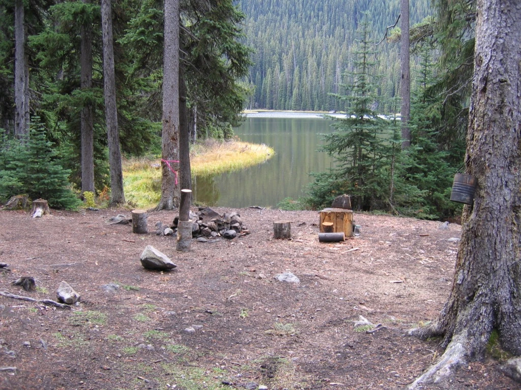 Photo: Recreation Sites and Trails BC. © Province of British Columbia, licensed under the Open Government Licence – British Columbia. Placer Lake, photo 2