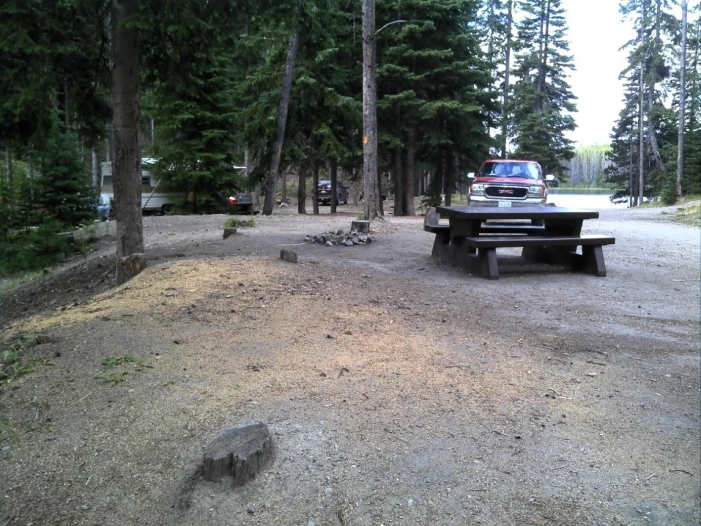 Photo: Recreation Sites and Trails BC. © Province of British Columbia, licensed under the Open Government Licence – British Columbia. Pinnacle Lake, photo 2