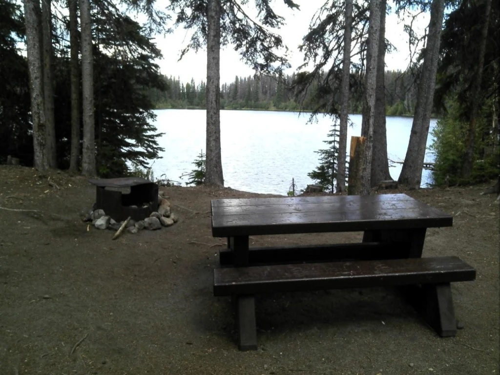 Photo: Recreation Sites and Trails BC. © Province of British Columbia, licensed under the Open Government Licence – British Columbia. Pinnacle Lake