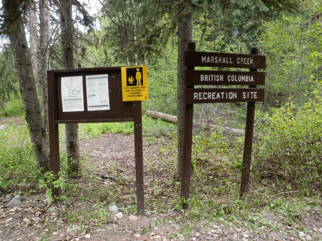 Photo: Recreation Sites and Trails BC. © Province of British Columbia, licensed under the Open Government Licence – British Columbia. Marshall Creek, photo 5