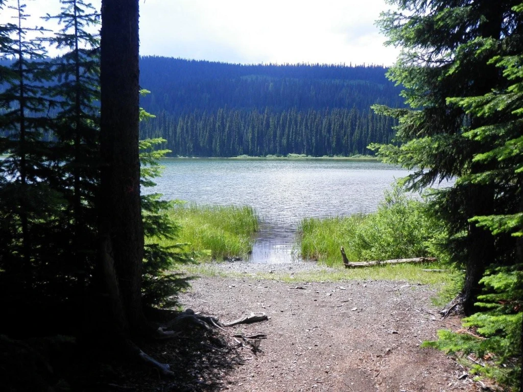 Photo: Recreation Sites and Trails BC. © Province of British Columbia, licensed under the Open Government Licence – British Columbia. Holmes Lake
