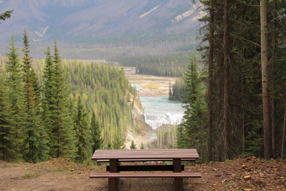 Photo: Recreation Sites and Trails BC. © Province of British Columbia, licensed under the Open Government Licence – British Columbia. Wapta Falls, photo 8
