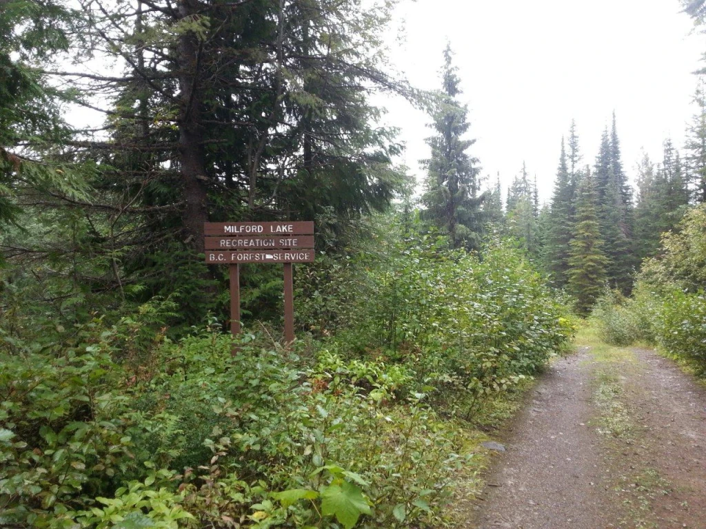 Photo: Recreation Sites and Trails BC. © Province of British Columbia, licensed under the Open Government Licence – British Columbia. Milford Lake, photo 9