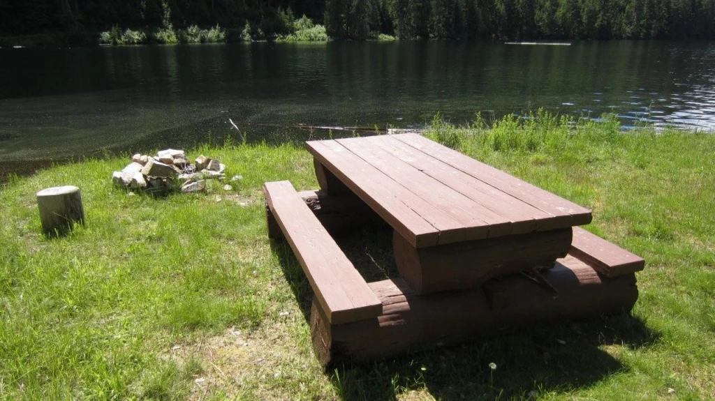 Photo: Recreation Sites and Trails BC. © Province of British Columbia, licensed under the Open Government Licence – British Columbia. Wilson Lake East, photo 2