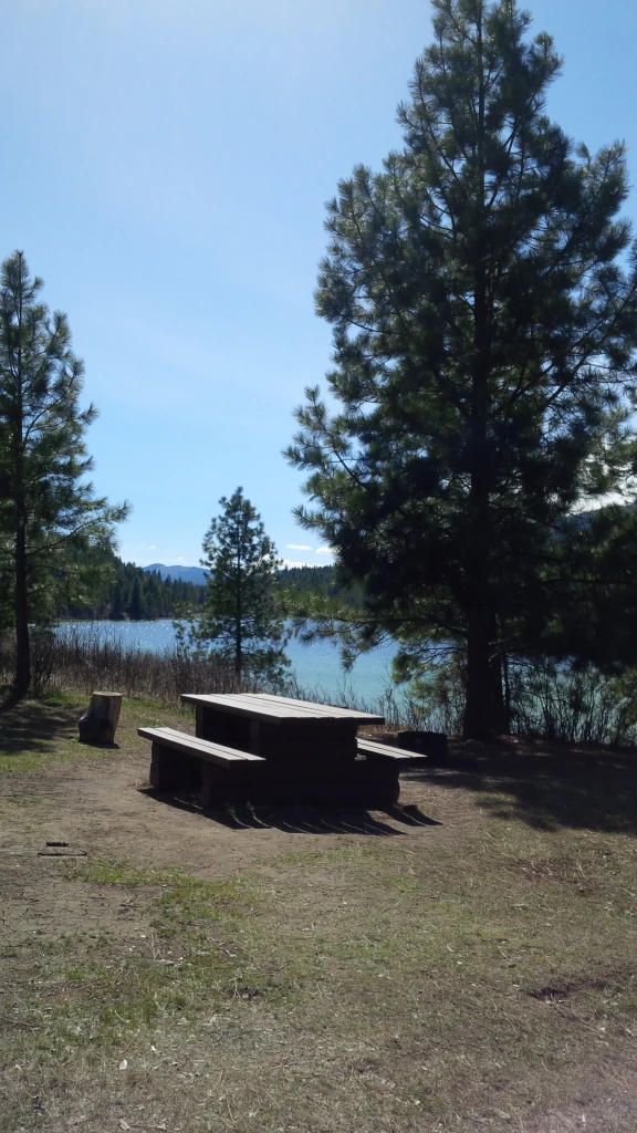 Photo: Recreation Sites and Trails BC. © Province of British Columbia, licensed under the Open Government Licence – British Columbia. Larchwood Lake, photo 2