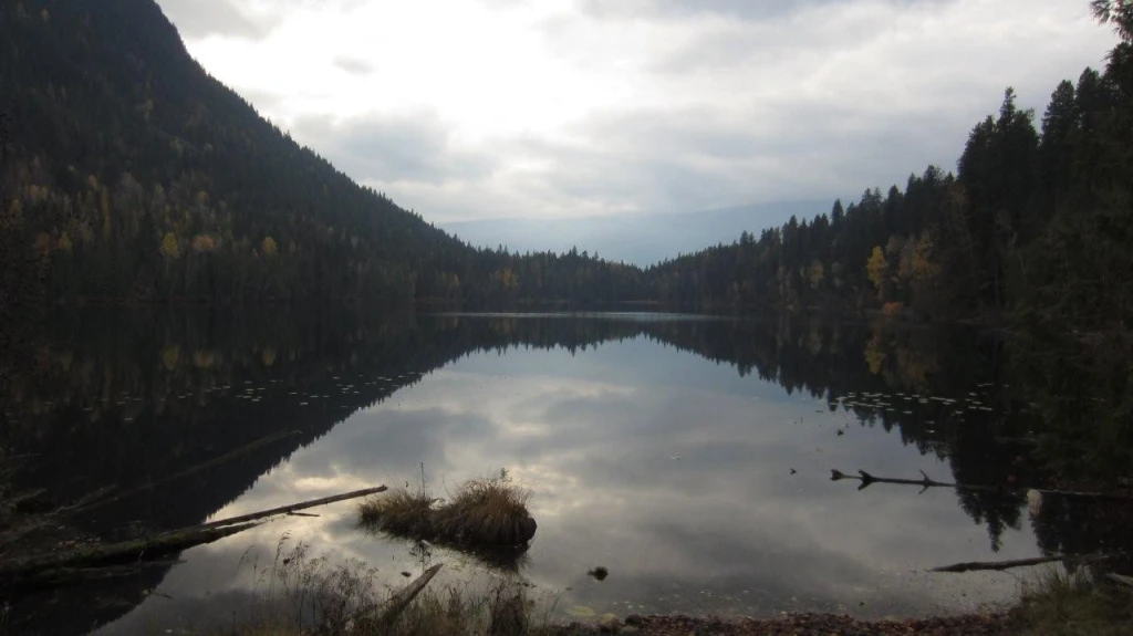Photo: Recreation Sites and Trails BC. © Province of British Columbia, licensed under the Open Government Licence – British Columbia. Snowshoe Lake, photo 3