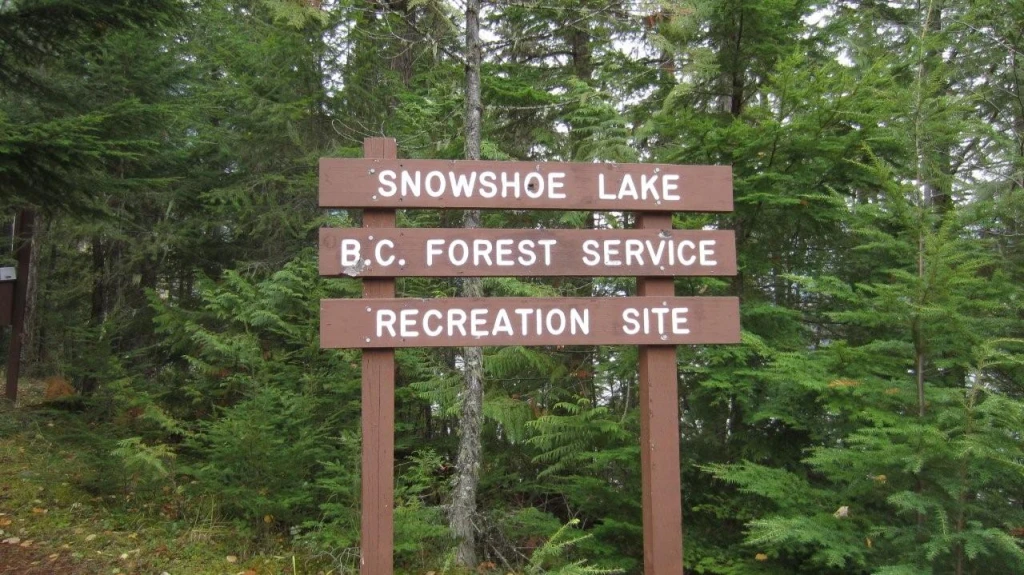 Photo: Recreation Sites and Trails BC. © Province of British Columbia, licensed under the Open Government Licence – British Columbia. Snowshoe Lake, photo 4