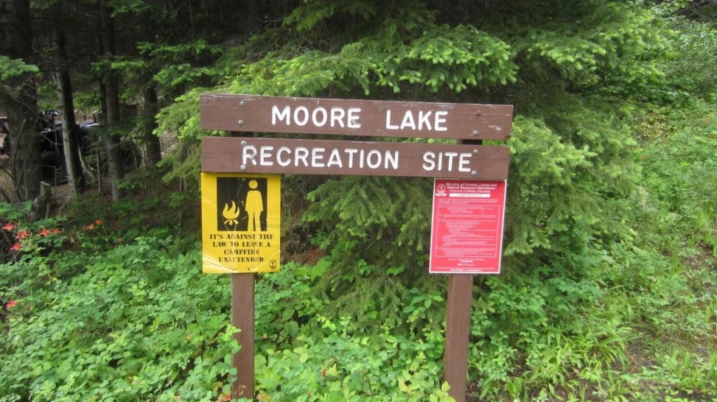 Photo: Recreation Sites and Trails BC. © Province of British Columbia, licensed under the Open Government Licence – British Columbia. Moore Lake, photo 5