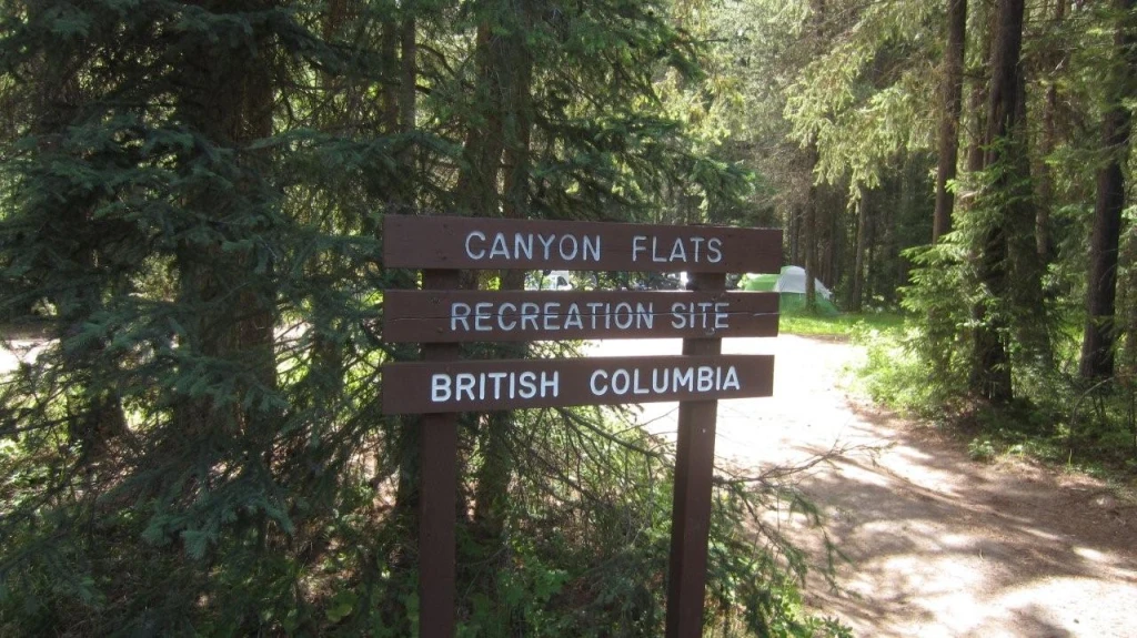 Photo: Recreation Sites and Trails BC. © Province of British Columbia, licensed under the Open Government Licence – British Columbia. Canyon Flats, photo 2