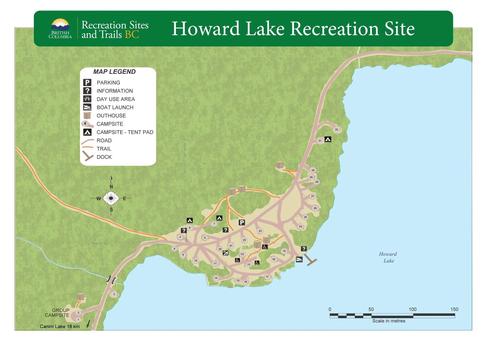 Photo: Recreation Sites and Trails BC. © Province of British Columbia, licensed under the Open Government Licence – British Columbia. Howard Lake, photo 6
