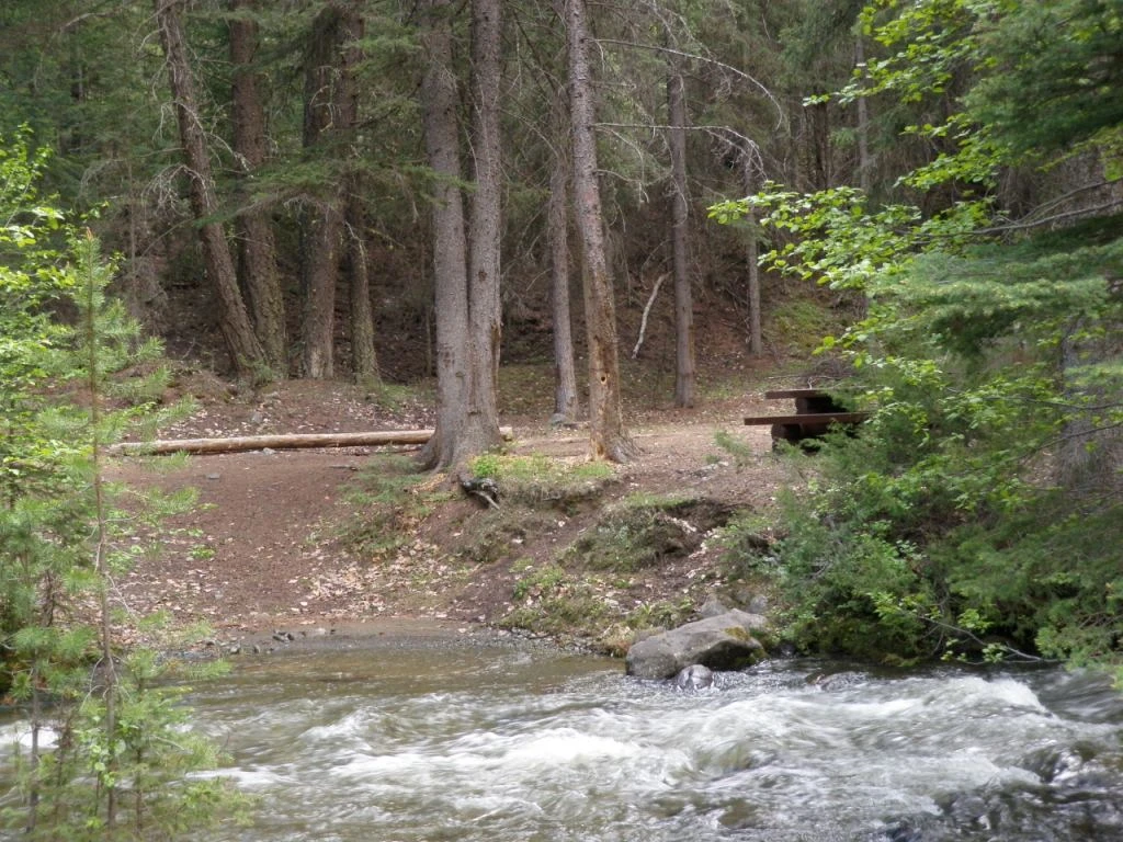 Photo: Recreation Sites and Trails BC. © Province of British Columbia, licensed under the Open Government Licence – British Columbia. Leon Creek, photo 3